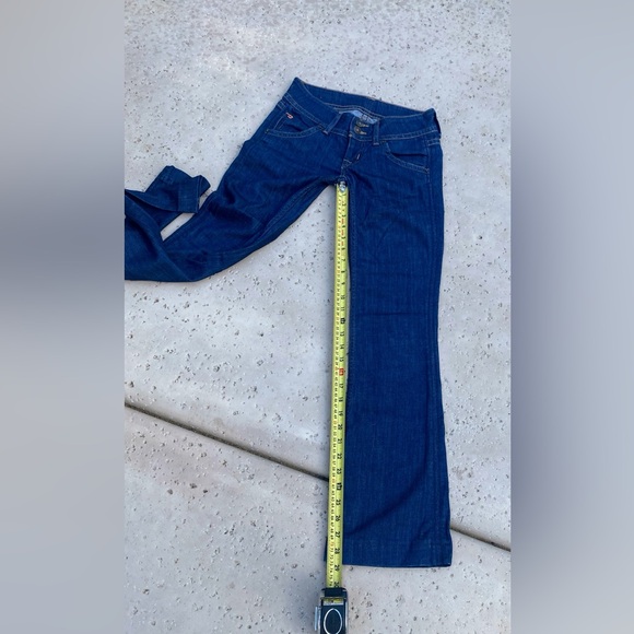 Hudson dark wash jeans size 24 bootcut low rise 2 button with zipper on front - Picture 15 of 16